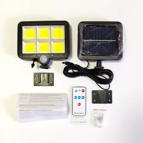 160 COB Solar LED Hareket Sensörlü Kumandalı Su Geçirmez 3 Modlu 160 COB Solar LED Hareket Sensörlü Kumandalı Su Geçirmez 3 Modlu