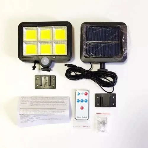 160 COB Solar LED Hareket Sensörlü Kumandalı Su Geçirmez 3 Modlu