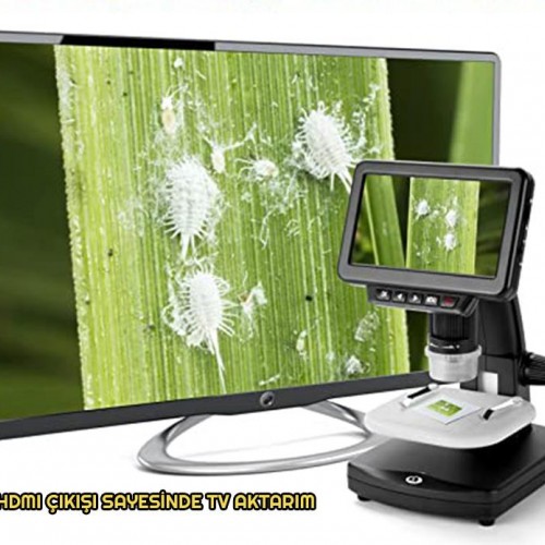 Exeo 12Mp  5 inch IPS Ekran Dijital Mikroskop Şarjlı Tv Çıkışı