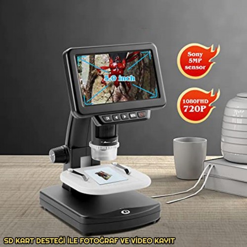 Exeo 12Mp 5 inch IPS Ekran Dijital Mikroskop Şarjlı Tv Çıkışı Exeo 12Mp 5 inch IPS Ekran Dijital Mikroskop Şarjlı Tv Çıkışı