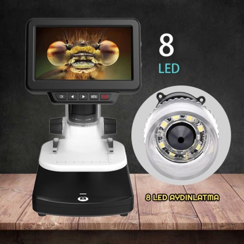 Exeo 12Mp 5 inch IPS Ekran Dijital Mikroskop Şarjlı Tv Çıkışı Exeo 12Mp 5 inch IPS Ekran Dijital Mikroskop Şarjlı Tv Çıkışı