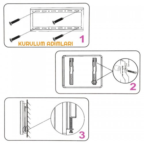 Exeo 14 – 42” inç Led Lcd Televizyon Askı Aparatı Duvara Sabitleme Exeo 14 – 42” inç Led Lcd Televizyon Askı Aparatı Duvara Sabitleme