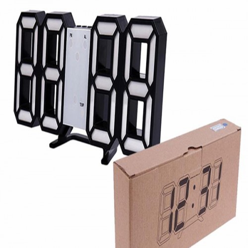 Exeo 3D Led Dijital Alarm ve Termometre Takvim Masa Duvar Saati Exeo 3D Led Dijital Alarm ve Termometre Takvim Masa Duvar Saati