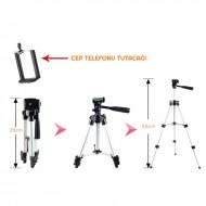 Exeo 65 CM Prof. Katlanabilir Fotoğraf Makinası Telefon Tripod 3065