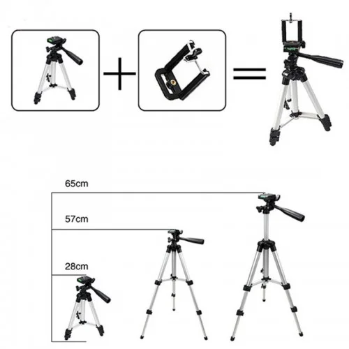 Exeo 65 CM Prof. Katlanabilir Fotoğraf Makinası Telefon Tripod 3065 Exeo 65 CM Prof. Katlanabilir Fotoğraf Makinası Telefon Tripod 3065