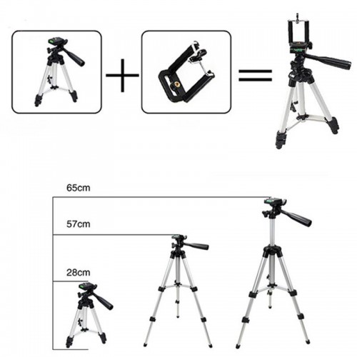 Exeo 65 CM Prof. Katlanabilir Fotoğraf Makinası Telefon Tripod 3065 Exeo 65 CM Prof. Katlanabilir Fotoğraf Makinası Telefon Tripod 3065