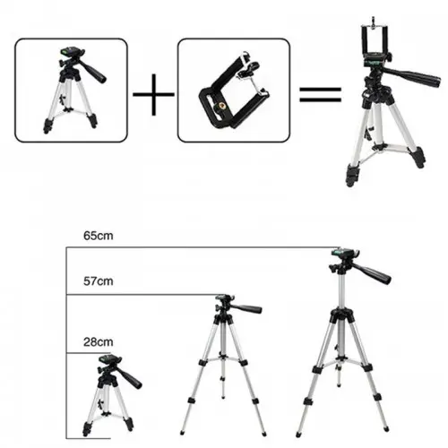 Exeo 65 CM Prof. Katlanabilir Fotoğraf Makinası Telefon Tripod 3065 Exeo 65 CM Prof. Katlanabilir Fotoğraf Makinası Telefon Tripod 3065