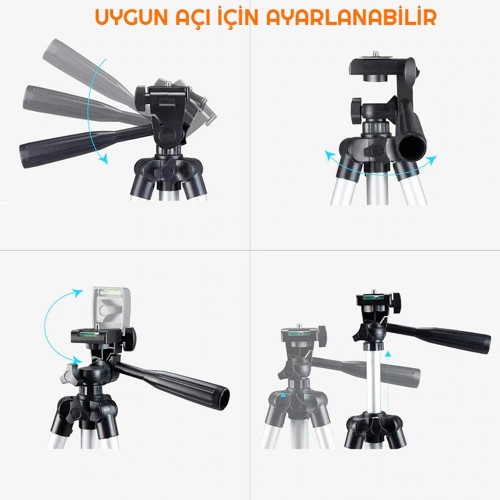 Exeo 65 CM Prof. Katlanabilir Fotoğraf Makinası Telefon Tripod 3065 Exeo 65 CM Prof. Katlanabilir Fotoğraf Makinası Telefon Tripod 3065