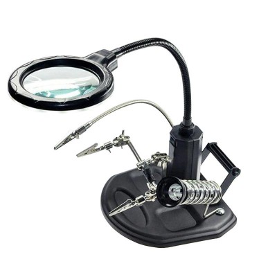 Exeo 802 Büyüteç Lehim Havya Sehpa Standı Yardımcı El LED 2.5/4X Exeo 802 Büyüteç Lehim Havya Sehpa Standı Yardımcı El LED 2.5/4X