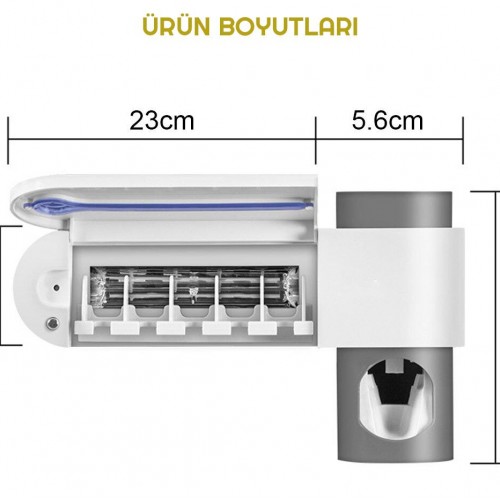 Exeo Antibakteriyel Diş Fırçası ve Macun Tutucu UV Sterilizatör Exeo Antibakteriyel Diş Fırçası ve Macun Tutucu UV Sterilizatör