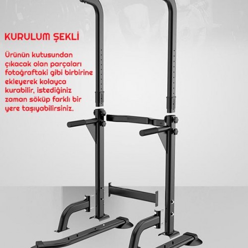 Exeo Antreman Güç Kulesi Şınav Barfiks Mekik Egzersiz İstasyonu Exeo Antreman Güç Kulesi Şınav Barfiks Mekik Egzersiz İstasyonu