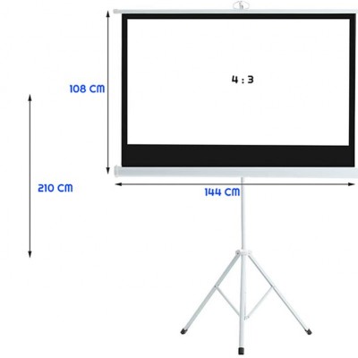 Exeo Ayaklı Taşınabilir Projeksiyon Perdesi 144cmx108cm