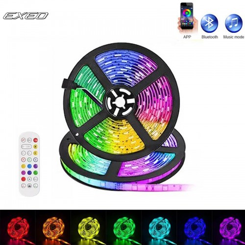 Exeo Bluetooth Kumandalı TV Arkası RGB USB 3 Çipli Şerit LED 1MT Exeo Bluetooth Kumandalı TV Arkası RGB USB 3 Çipli Şerit LED 1MT