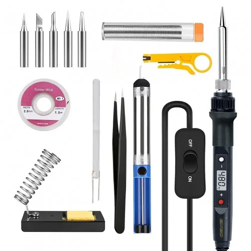 Exeo Dijital Isı Ayarlı Havya Set Lehim Makinesi Seti 80W Taşıma Çantalı Exeo Dijital Isı Ayarlı Havya Set Lehim Makinesi Seti 80W Taşıma Çantalı
