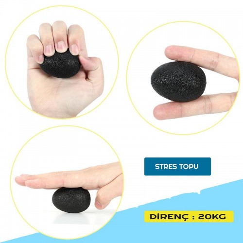 Exeo Direnç Ayarlanabilir Sayaçlı El Egzersiz Yayı Seti