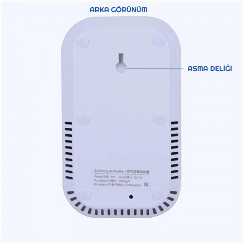 Exeo FT60 Ozon Jeneratörü Hava temizleyici Sterilizatör Şarjlı Exeo FT60 Ozon Jeneratörü Hava temizleyici Sterilizatör Şarjlı