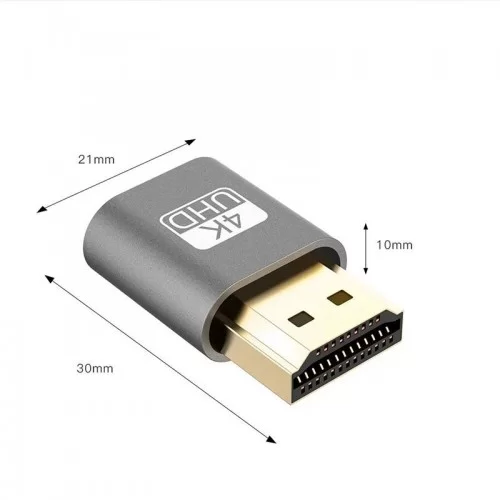 Exeo HDMI Uyumlu Sanal Ekran 4K DDC EDID Emulatör Adaptörü Exeo HDMI Uyumlu Sanal Ekran 4K DDC EDID Emulatör Adaptörü