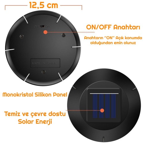 Exeo Kelebek Motif Dekoratif Bahçe Balkon Süsleme Solar LED