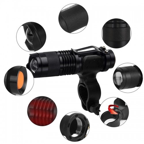 Exeo Led Bisiklet Ön Işığı 3 Modlu Far Işık Su Geçirmez Mini
