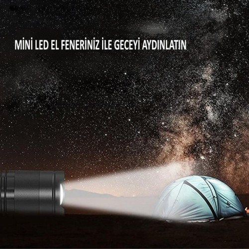 Exeo Led Bisiklet Ön Işığı 3 Modlu Far Işık Su Geçirmez Mini