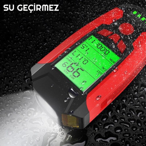 Exeo Led Bisiklet Ön Işığı Far 5 Modlu Alarm Korna Su Geçirmez Exeo Led Bisiklet Ön Işığı Far 5 Modlu Alarm Korna Su Geçirmez