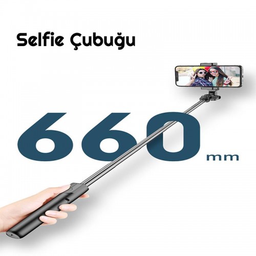 Exeo LED Halka Işık Kumandalı Universal Selfie Çubuğu Tripod Exeo LED Halka Işık Kumandalı Universal Selfie Çubuğu Tripod
