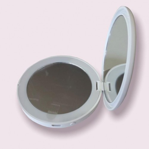 Exeo LED Işıklı Mini Cep Makyaj Aynası Katlanabilir Exeo LED Işıklı Mini Cep Makyaj Aynası Katlanabilir