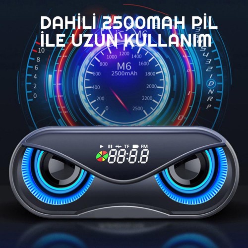 Exeo M6 Bluetooth Taşınabilir Kablosuz Hoparlör MP3 Çalar Saat