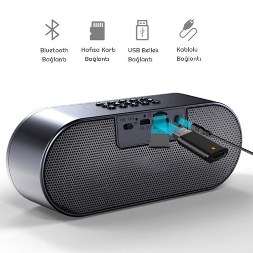 Exeo M6 Bluetooth Taşınabilir Kablosuz Hoparlör MP3 Çalar Saat Exeo M6 Bluetooth Taşınabilir Kablosuz Hoparlör MP3 Çalar Saat