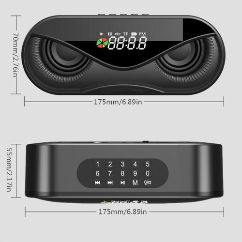 Exeo M6 Bluetooth Taşınabilir Kablosuz Hoparlör MP3 Çalar Saat Exeo M6 Bluetooth Taşınabilir Kablosuz Hoparlör MP3 Çalar Saat