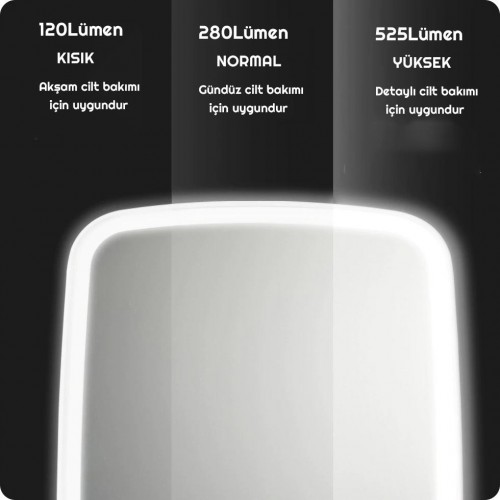 Exeo Masaüstü LED Işıklı Ayarlanabilir Dokunmatik Makyaj Aynası Exeo Masaüstü LED Işıklı Ayarlanabilir Dokunmatik Makyaj Aynası