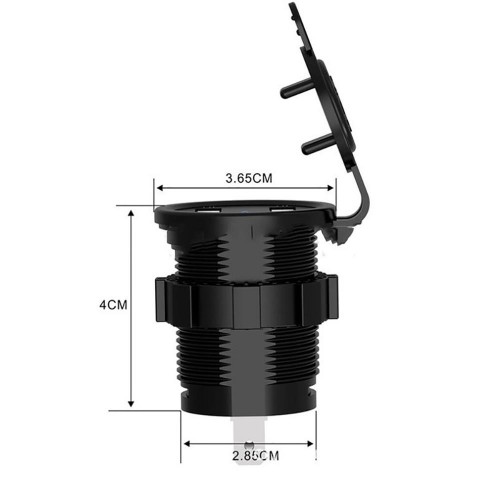 Exeo Motosiklet Otomobil Kamyon Tekne USB Şarj Soketi Exeo Motosiklet Otomobil Kamyon Tekne USB Şarj Soketi