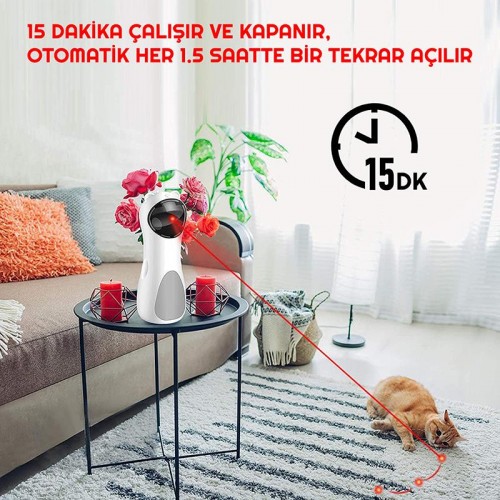 Exeo Otomatik Ayarlanabilir Lazer Pointer İşaretçi Kedi Oyuncağı Exeo Otomatik Ayarlanabilir Lazer Pointer İşaretçi Kedi Oyuncağı