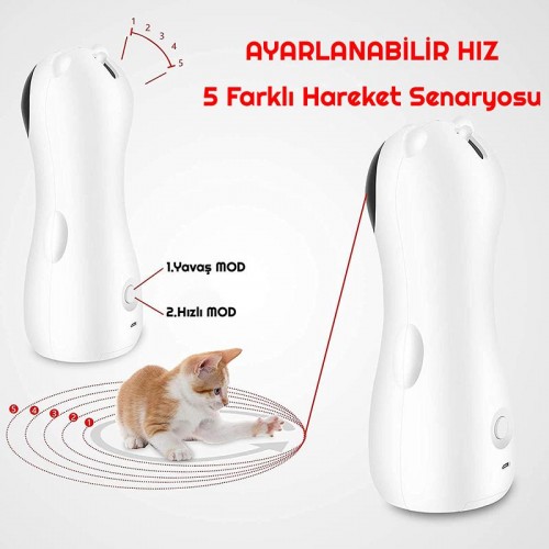 Exeo Otomatik Ayarlanabilir Lazer Pointer İşaretçi Kedi Oyuncağı