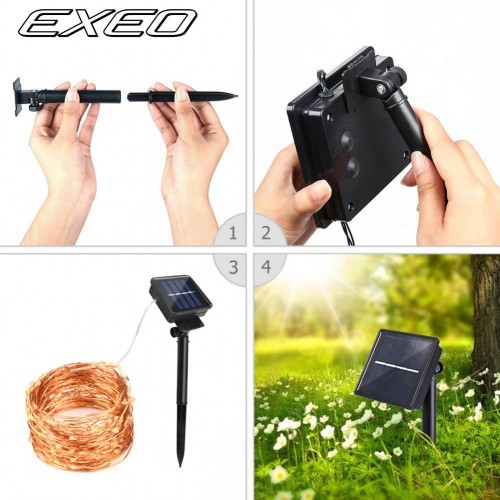 Exeo Peri Tel Led Işık Animasyonlu Süsleme Solar Led Exeo Peri Tel Led Işık Animasyonlu Süsleme Solar Led