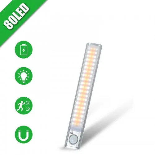 Exeo Şarjlı 80 Led Dolap Işığı Mutfak Tezgah Altı Sensörlü Işık Exeo Şarjlı 80 Led Dolap Işığı Mutfak Tezgah Altı Sensörlü Işık
