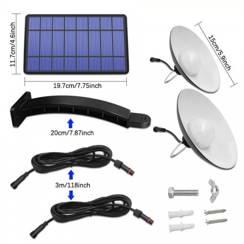 Exeo Solar LED Aydınlatma Güneş Enerjili 2 li Lamba Sarı Işık