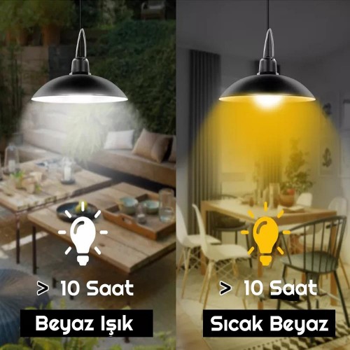 Exeo Solar LED Aydınlatma Güneş Enerjili 2 li Lamba Sarı Işık