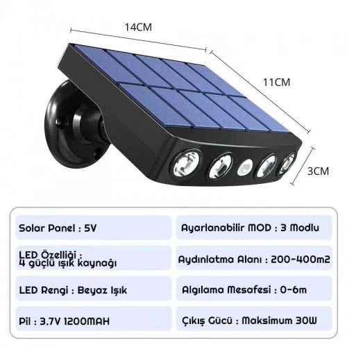 Exeo Solar LED Güneş Enerjili Bahçe Duvar Lambası 2Li Paket Exeo Solar LED Güneş Enerjili Bahçe Duvar Lambası 2Li Paket