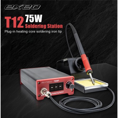Exeo T12 Dijital Isı Ayarlı Havya Lehimleme İstasyonu Makinası 75W