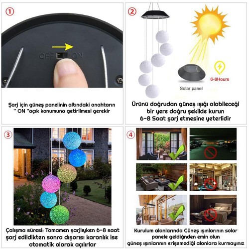 Exeo Top Motif Dekoratif Bahçe Balkon Süsleme Solar Peri LED Exeo Top Motif Dekoratif Bahçe Balkon Süsleme Solar Peri LED