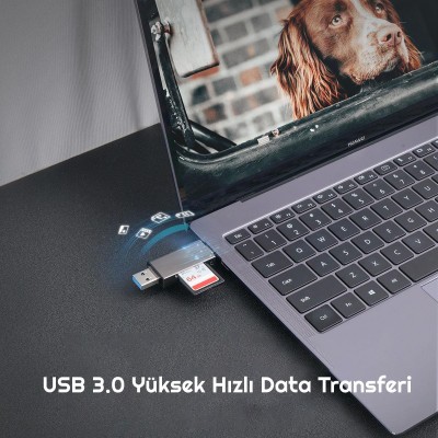 Exeo USB 3.0 Type-c Mikro USB SD TF OTG Hafıza Kart Okuyucu Exeo USB 3.0 Type-c Mikro USB SD TF OTG Hafıza Kart Okuyucu