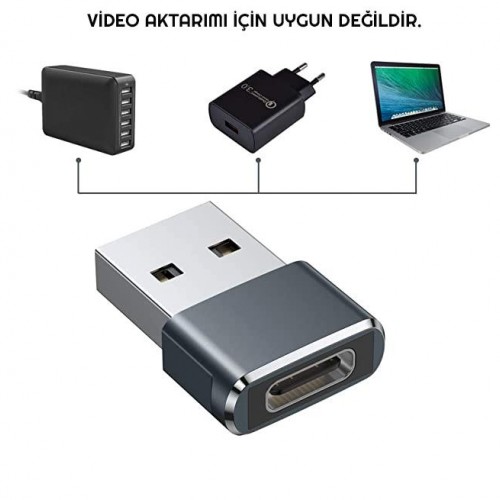 Exeo USB Erkek TO TYPE-C Dişi Port Dönüştürücü Adaptör