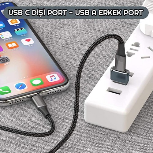 Exeo USB Erkek TO TYPE-C Dişi Port Dönüştürücü Adaptör