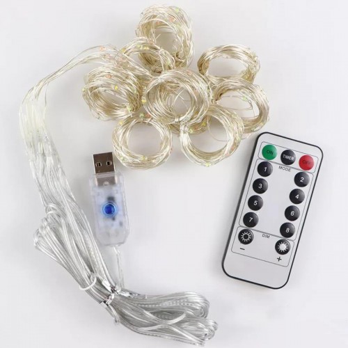 Exeo USB Perde Peri Led Kumandalı Dekoratif Su Geçirmez Beyaz Exeo USB Perde Peri Led Kumandalı Dekoratif Su Geçirmez Beyaz