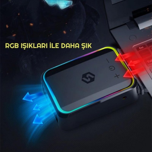 Exeo Vakumlu Rgb Usb Harici Taşınabilir Gaming Notebook Fanı