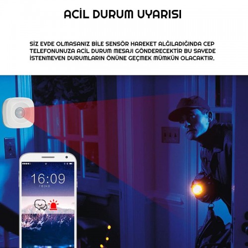 Exeo Wi-Fi Akıllı PIR Dedektör Sensörü Tuya Destekli Exeo Wi-Fi Akıllı PIR Dedektör Sensörü Tuya Destekli