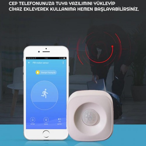 Exeo Wi-Fi Akıllı PIR Dedektör Sensörü Tuya Destekli Exeo Wi-Fi Akıllı PIR Dedektör Sensörü Tuya Destekli