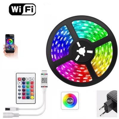 Exeo Wifi RGB 3 Çipli Şerit LED Işık Silikonlu Su Geçirmez 5 MT Exeo Wifi RGB 3 Çipli Şerit LED Işık Silikonlu Su Geçirmez 5 MT
