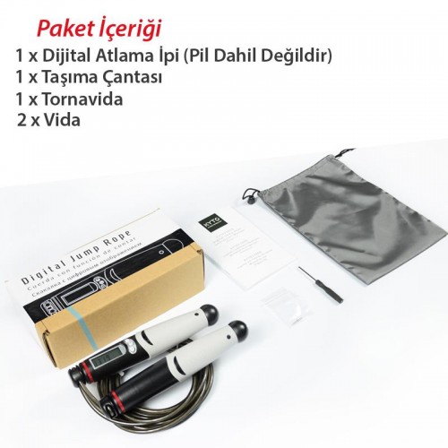 KYTO Ayarlanabilir Dijital Sayaçlı Atlama İpi Alarm Sayaç 3mt KYTO Ayarlanabilir Dijital Sayaçlı Atlama İpi Alarm Sayaç 3mt